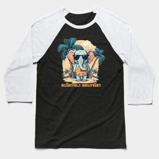 Delightfully Irrelephant! Elephant Wearing a Muumuu Baseball T-Shirt